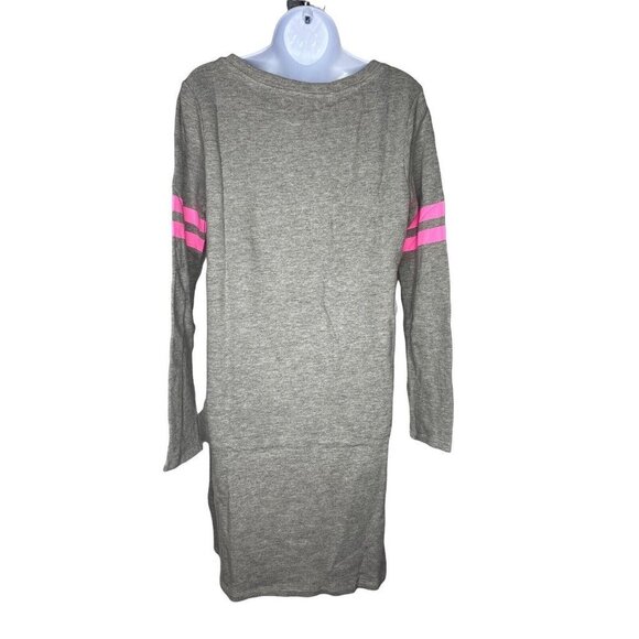 Piperlime Woman’s Tee Grey/Pink Long sleeve Sweatshirt Dress Size M - Picture 6 of 6